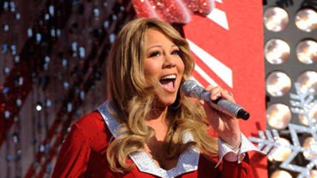 Mariah Carey performs at an event for Disney.