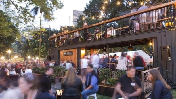 Yalumba's two-storey converted shipping container will be a big attraction at the  WAtoday Night Noodle Markets.