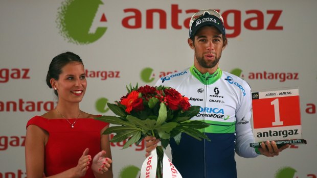 Big year: Michael Matthews with the most combative rider award following stage five of the Tour de France.