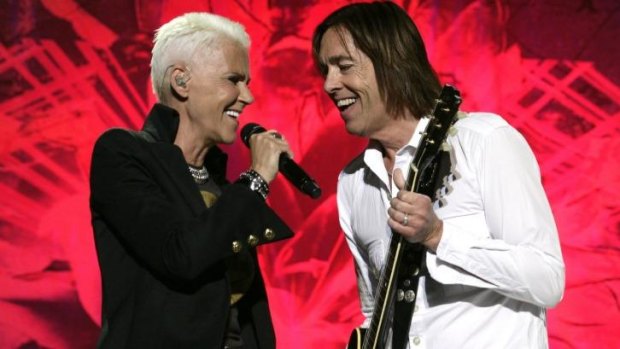 Dressed for success: Marie Fredriksson and Per Gessle of Roxette are still selling out arenas worldwide.