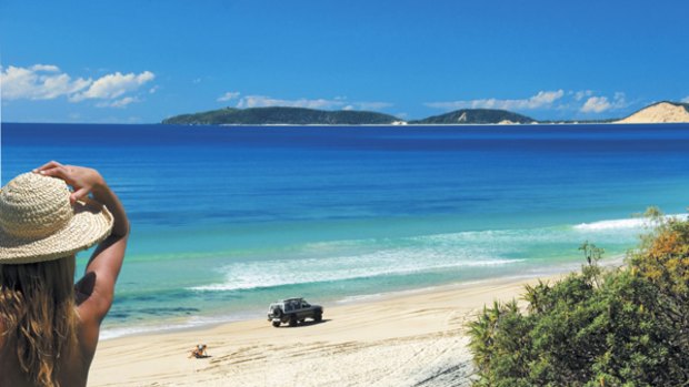 Sparkling scenery ... the stunning Cooloola Coast shoreline stretches for kilometres.