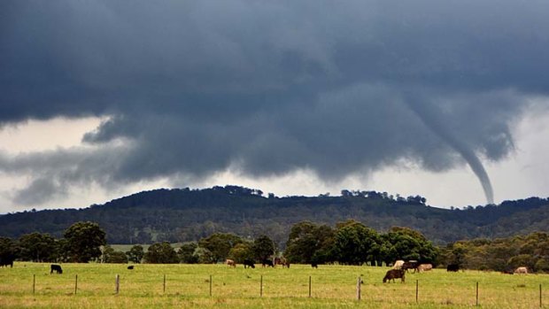 ''It's very rare": A dramatic tornado hit the skies above the small Northern Tablelands village of Ben Lomond.