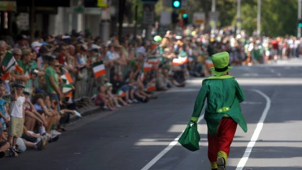 The crowds always turn out in full force to celebrate St Patrick's Day.