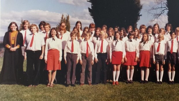The Canberra Children's Choir's Senior choir (aged 11-18) in 1975.