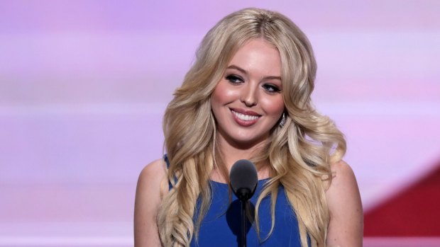 Tiffany Trump, daughter of Republican Presidential Candidate Donald Trump, speaks during the second day of the Republican National Convention in Cleveland, Tuesday, July 19, 2016. (AP Photo/J. Scott Applewhite)