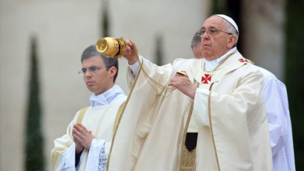 Doing battle with the Devil: Pope Francis.