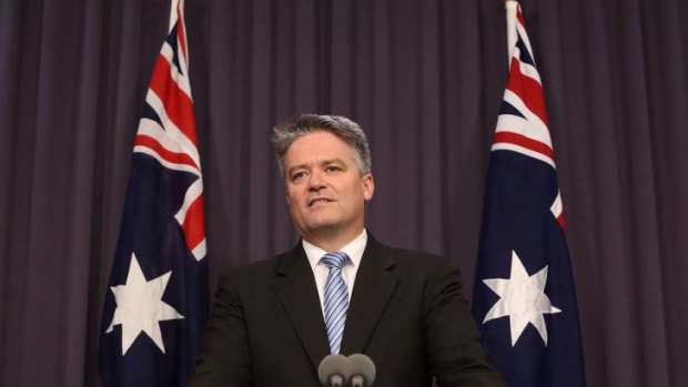 Finance Minister Mathias Cormann announces the sale of Medibank Private on Wednesday.