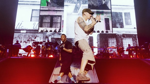 Eminem, the world's biggest-selling hip-hop act, performs in Melbourne.
