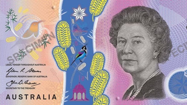 By royal appointment, our new $5 bill. 