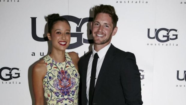 Tiegan Nash and Locky Gowland at the UGG Australia store launch