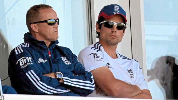 Highly effective ... England coach Andy Flower  and captain Alastair Cook watch play during the fourth Ashes Test.