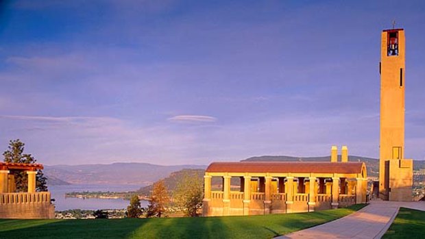 Valley whirl ... Mission Hill, the Okanagan's biggest vineyard.