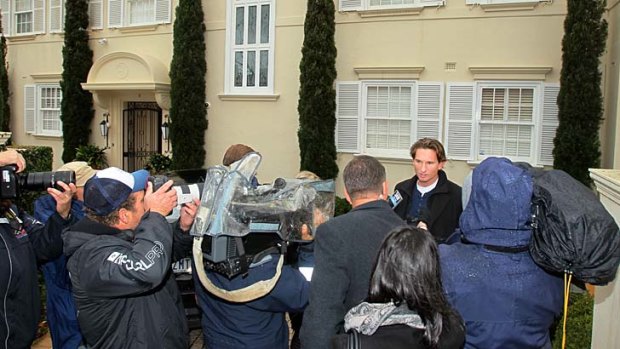 James Hird reiterates his determination to fight for his reputation as he leaves his Toorak Wednesday morning.