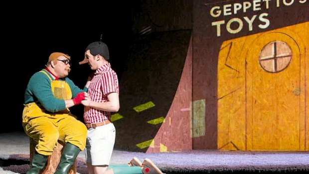 Alirio Zavarce and Nathan O?Keefe in Windmill Theatre's <em>Pinocchio</em>.