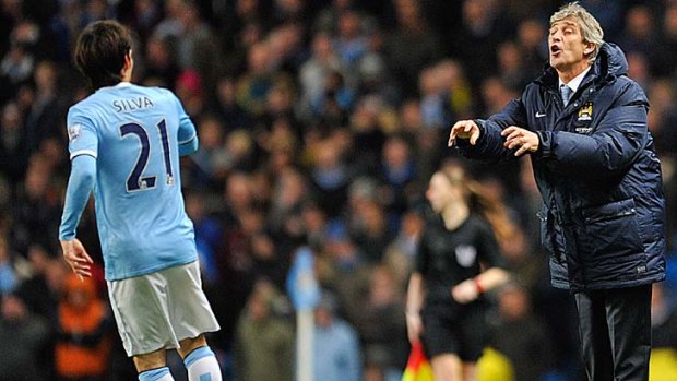 Pressure: Manchester City manager Manuel Pellegrini.