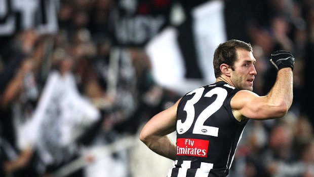 Travis Cloke kicked six goals in Collingwood's six-point win last night but missed some sitters, too.