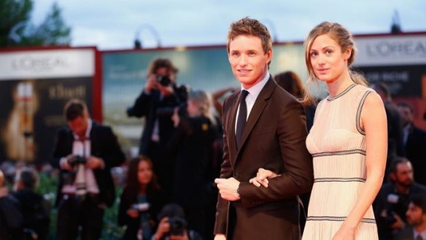 Eddie Redmayne and wife Hannah Bagshawe attend the premiere for <i>The Danish Girl</i> at the Venice Film Festival.