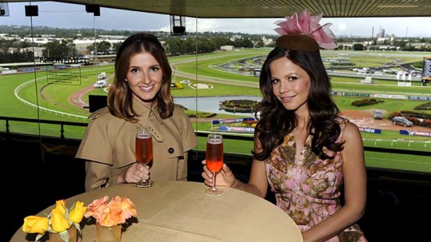 Home is away: Kate Waterhouse with Tammin Sursok, who stars in the US series <em>Pretty Little Liars</em>.