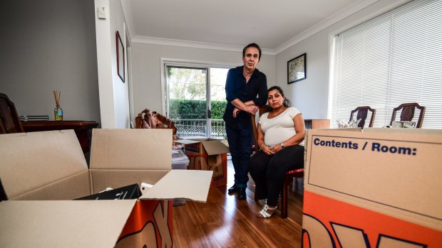 Jeremy Ducklin with his partner Nikoo is one of removalist Christopher Boyce's many victims. He paid $1300 last year to move from Queensland to NSW but the removalist never showed.