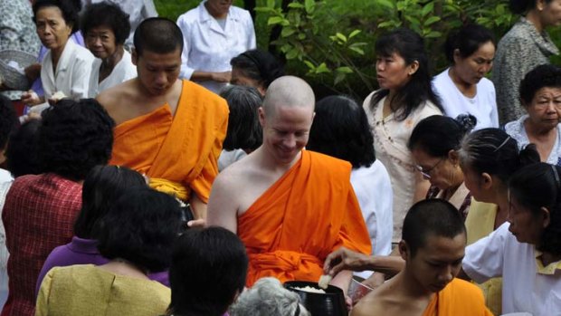 ''Monk for a month'' ... westerners are experiencing life as a Buddhist in a remote part of Thailand as part of a ''praycation'' package.