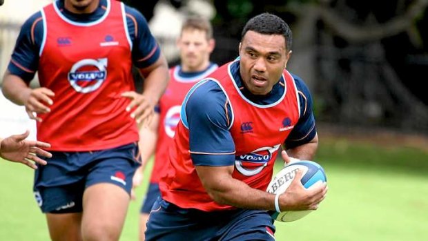 Hitting the ground running: Wycliff Palu is back in training with the Waratahs.