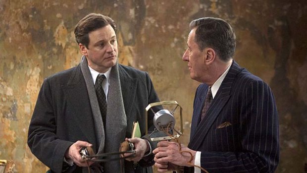 Top gong . . . Geoffrey Rush, right, is tipped to take out the Oscar for best supporting actor for his role along side Colin Firth in <i>The King's</i> speech.
