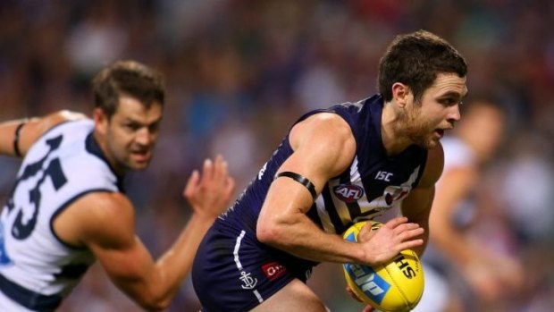 Geelong defender Jared Rivers had two minutes of play against Fremantle which he won't be proud of. 