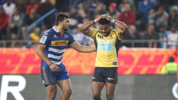 Banned: Brumbies winger Henry Speight (right) has been suspended for five weeks.