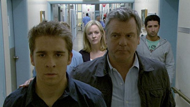 More than 2.3 million people tuned in to watch as Ben Rafter, played by Hugh Sheridan, left, lost wife Mel to a car crash.