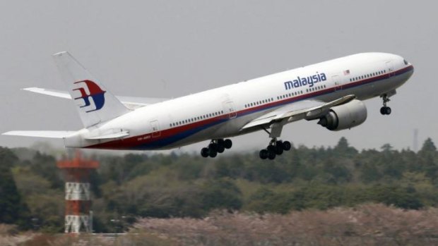 Satellite tracking of jets is still 10 years away ... A Malaysia Airlines Boeing 777-200ER takes off from Narita, near Tokyo.