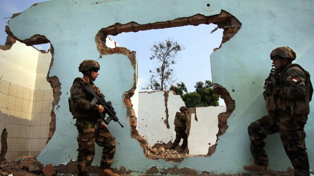 French soldiers on patrol to keep the peace in Bangui, the restive capital of the Central African Republic.