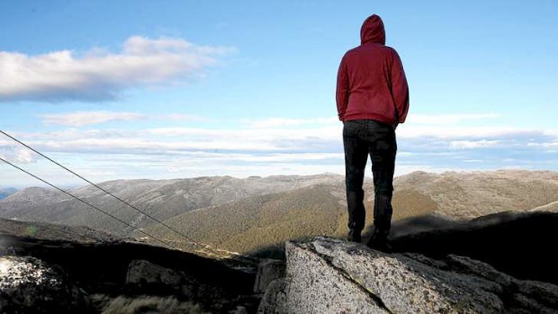 Stuart Parsonage from Kiama at Thredbo's Eagles Nest lookout.