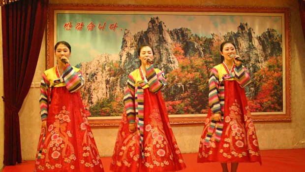 At Jakarta's Pyongyang restaurant, the waitresses - chosen  for their beauty, grace and singing skills -  are the star attraction,  with nary of picture of the "Dear Leader" in sight.