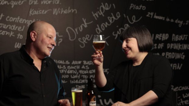 Ron and Renata Feruglio from Temple Brewing at Beer Deluxe.