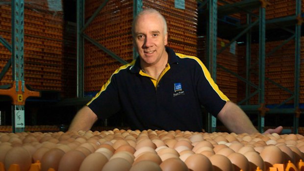 Ian Savenake of Farm Pride says white eggs are difficult to find as the more efficient layers are brown hens - and they lay only brown eggs.