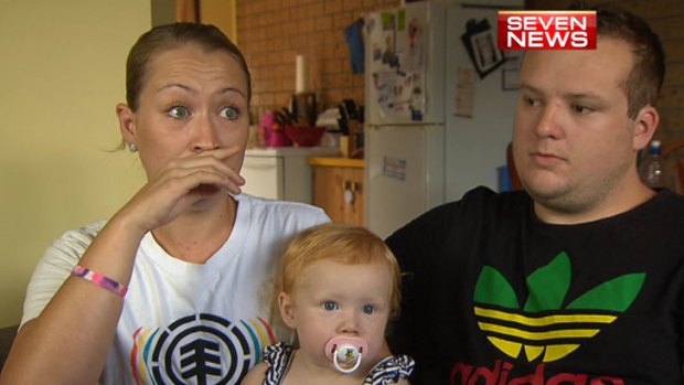 Logan mum Nicole Frost has told how she jumped on her car after a man stole it with her baby inside.
