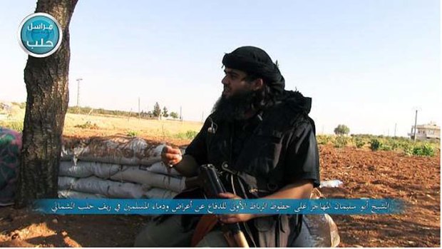 Image purportedly showing Sheikh Abu Sulayman al-Muhajir, whose real name is Mostafa Mahamed, fighting in Syria.