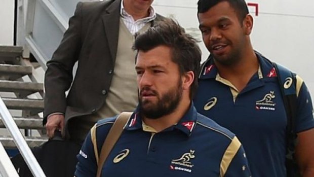 Kurtley Beale arrives in Mendoza with Adam Ashley-Cooper.