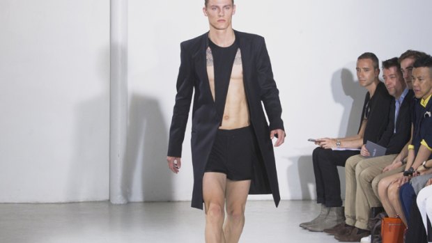 Mini madness? ... short shorts on the runway at the Mulger show in Paris.