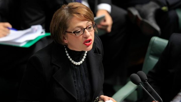 Sophie Mirabella makes a personal explanation during question time.