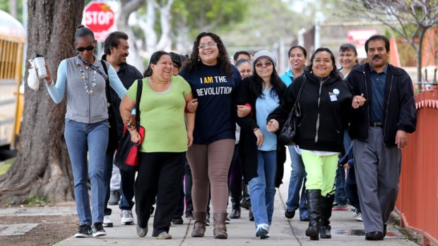 The parents of students at 24th Street Elementary school led the takeover of California’s new parent trigger law in the West Adams neighbourhood of Los Angeles.
