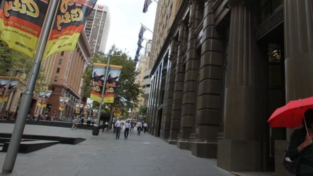 The woman says she was at a bar in Martin Place when her date's friends showed up.