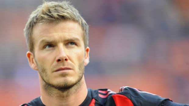 Masculine move ... David Beckham hopes to acquire a deeper voice.