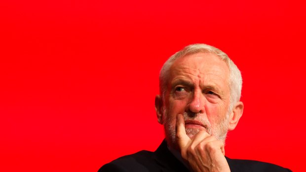 British Labour Party leader Jeremy Corbyn at the annual Labour Conference in Liverpool.