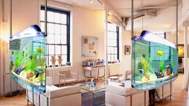 Hanging Fish Aquarium from Opulent Items