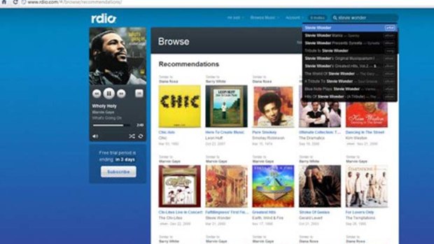 Rdio ... started by creators of Skype.