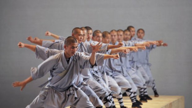 From near and far ... 17 Shaolin monks performed in <i>Sutra</i>.