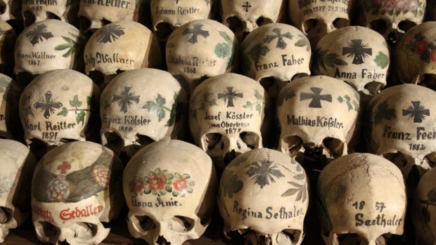 
The charnel house at the parish church in Hallstatt.
