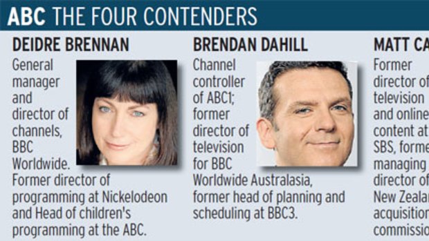 In the running... the ABC's multichannel digital television business is looking for a director.