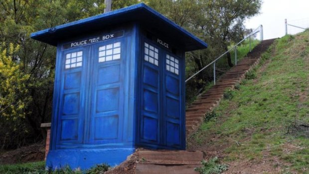 A mystery Doctor Who Tardis appears near the Red Hill Lookout.